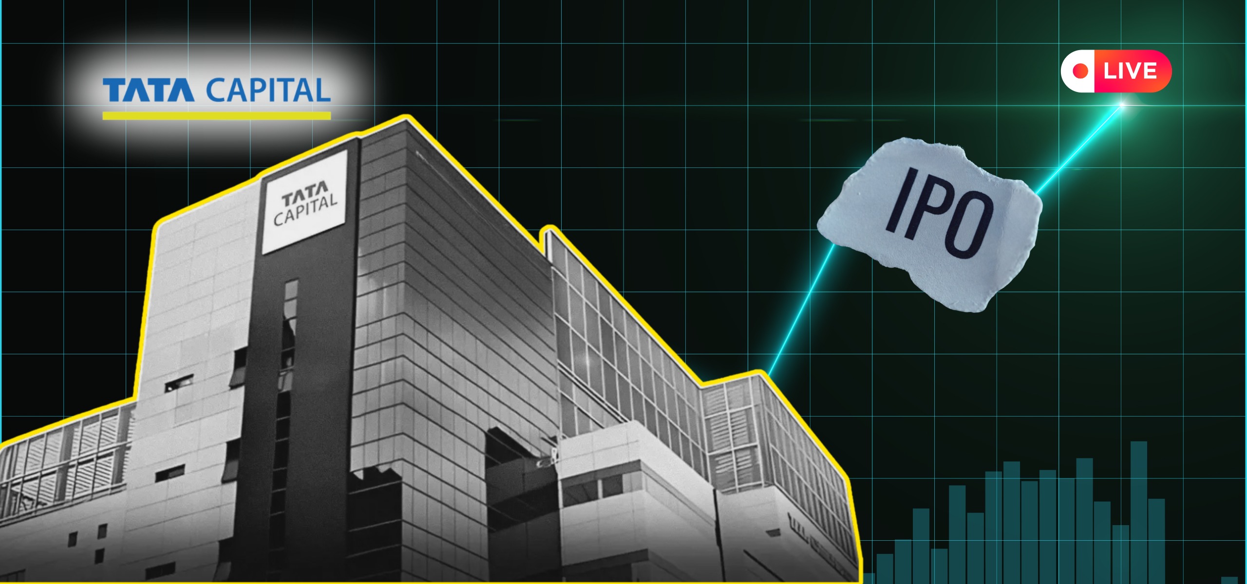 Tata Capital IPO live announcement graphic