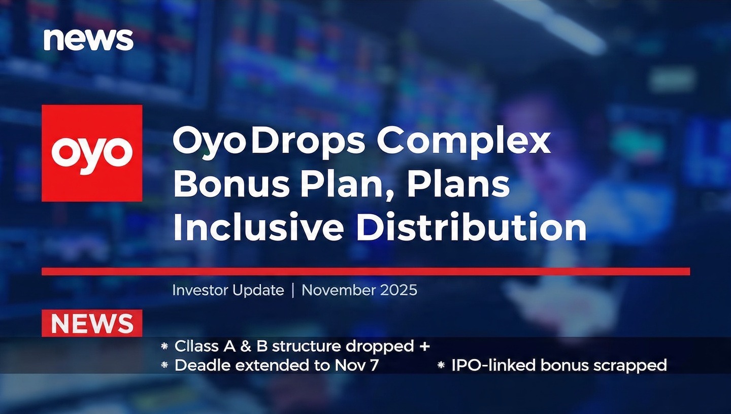 Oyo Drops Complex Bonus Plan for All Shareholders